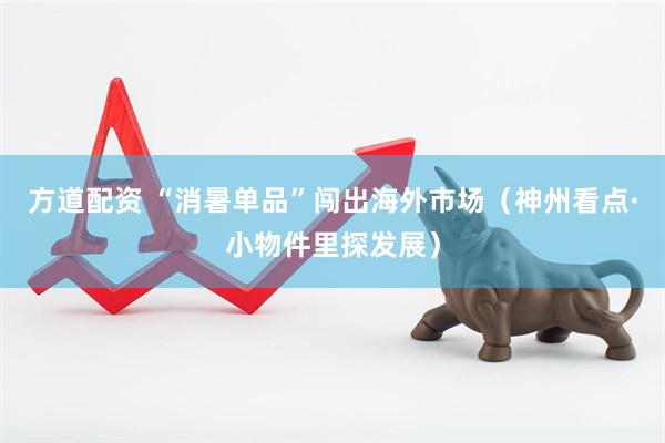 方道配资 “消暑单品”闯出海外市场（神州看点·小物件里探发展）